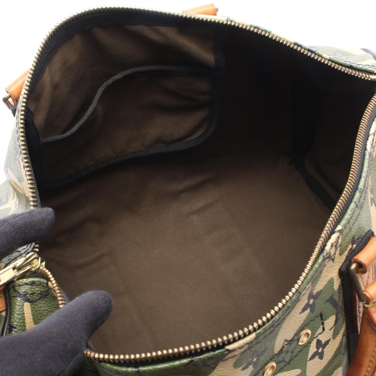 ルイ・ヴィトン LV × TM スピーディ35 モノグラモフラージュ ハンドバッグ カーキ系 ブラウン系 ブラック系 バッグ LOUIS VUITTON