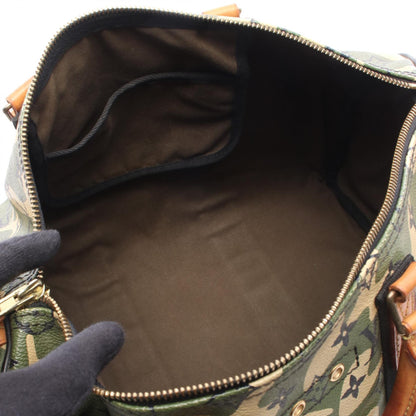 ルイ・ヴィトン LV × TM スピーディ35 モノグラモフラージュ ハンドバッグ カーキ系 ブラウン系 ブラック系 バッグ LOUIS VUITTON