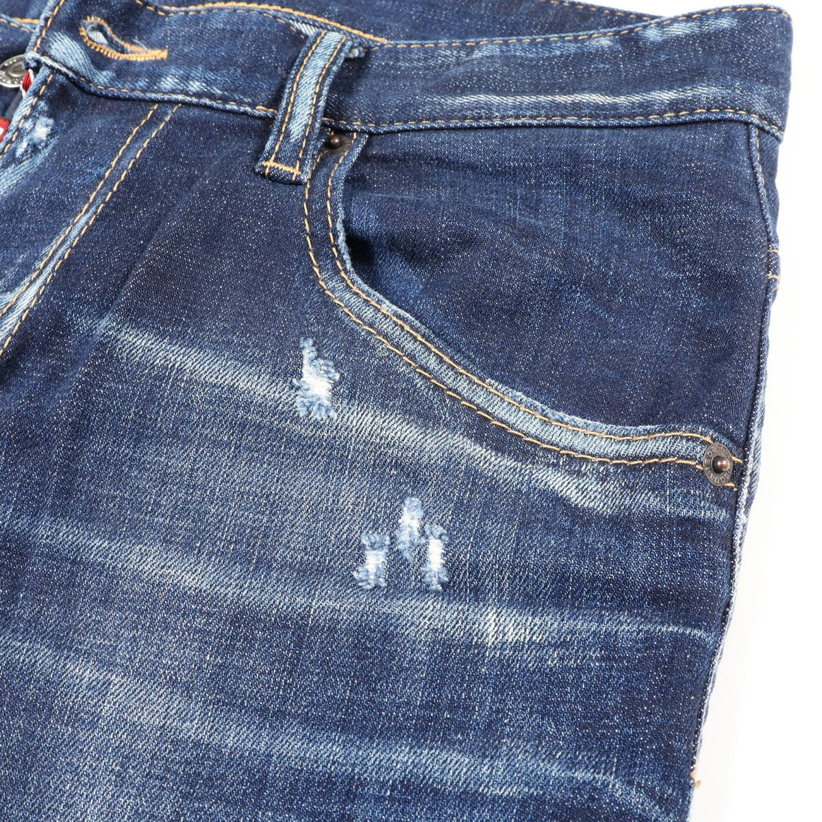 ディースクエアード Skater Jean ダメージ ウォッシュ加工 デニムパンツ ネイビー系 ボトムス DSQUARED2