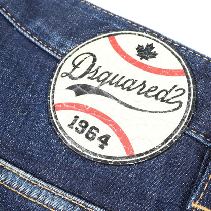 ディースクエアード Skater Jean ダメージ ウォッシュ加工 デニムパンツ ネイビー系 ボトムス DSQUARED2