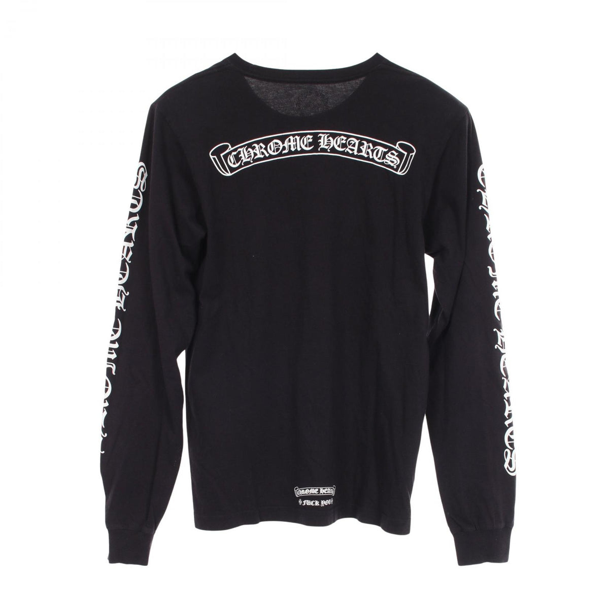 クロムハーツ スクロールラベル アームロゴ ポケット付き 長袖Tシャツ ブラック系 トップス CHROME HEARTS