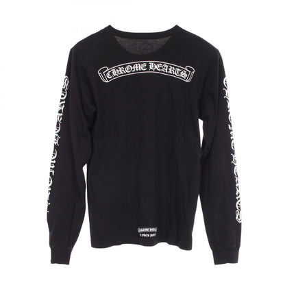 クロムハーツ スクロールラベル アームロゴ ポケット付き 長袖Tシャツ ブラック系 トップス CHROME HEARTS