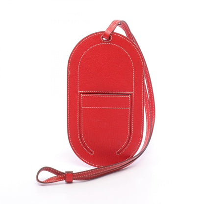 エルメス インザループトゥーゴーGM ルージュクー 携帯・スマホアクセサリー レッド系 シェーブル アクセサリー HERMES