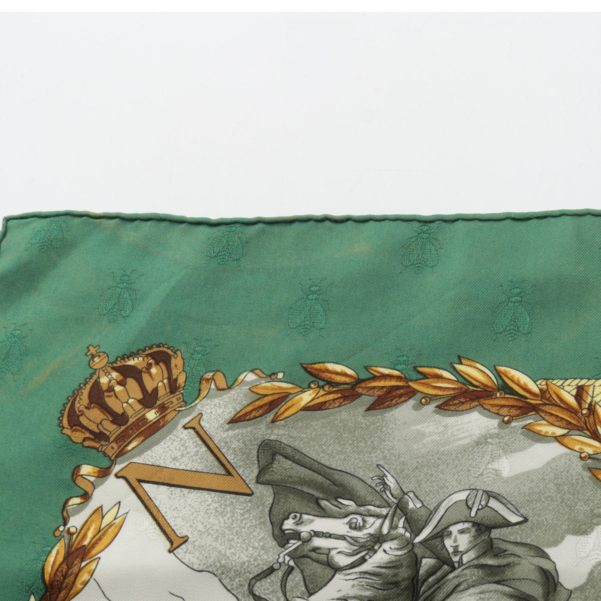 エルメス カレ90 NAPOLEON スカーフ グリーン系 マルチカラー シルク 財布・小物 HERMES