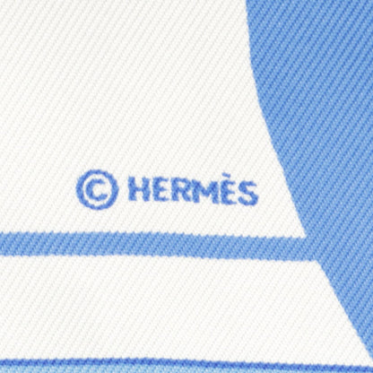 エルメス カレ90 Vive les champions! スカーフ ホワイト系 ブルー系 イエロー系 シルク 財布・小物 HERMES