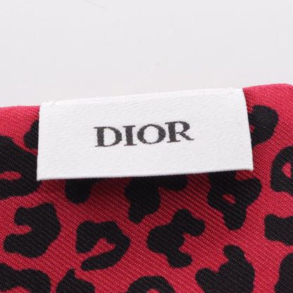 ディオール ミッツァ レオパード リボン スカーフ レッド系 ブラック系 財布・小物 DIOR