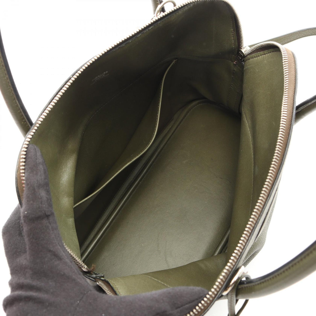 エルメス ボリード31 2WAY ハンドバッグ カーキ系 トリヨンクレマンス バッグ HERMES