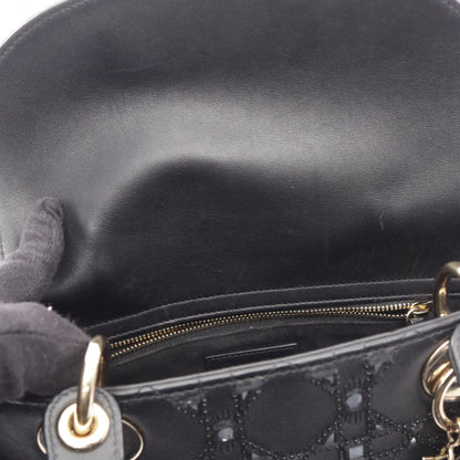 ディオール LADY DIOR レディディオール カナージュ 2WAY ハンドバッグ ブラック系 バッグ DIOR