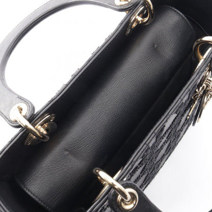 ディオール LADY DIOR レディディオール カナージュ 2WAY ハンドバッグ ブラック系 バッグ DIOR
