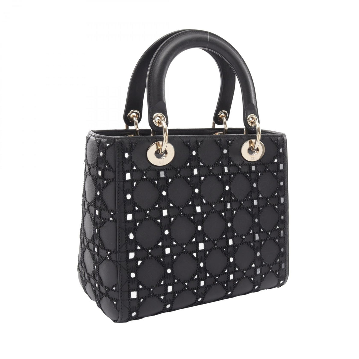 ディオール LADY DIOR レディディオール カナージュ 2WAY ハンドバッグ ブラック系 バッグ DIOR