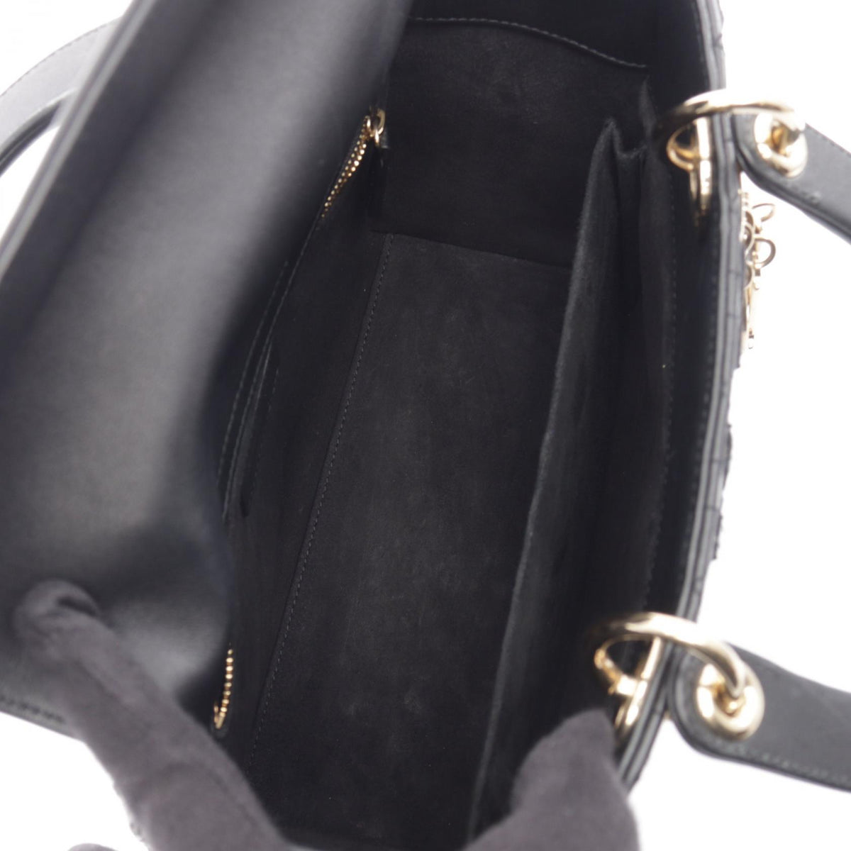 ディオール LADY DIOR レディディオール カナージュ 2WAY ハンドバッグ ブラック系 バッグ DIOR