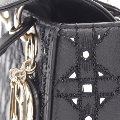 ディオール LADY DIOR レディディオール カナージュ 2WAY ハンドバッグ ブラック系 バッグ DIOR