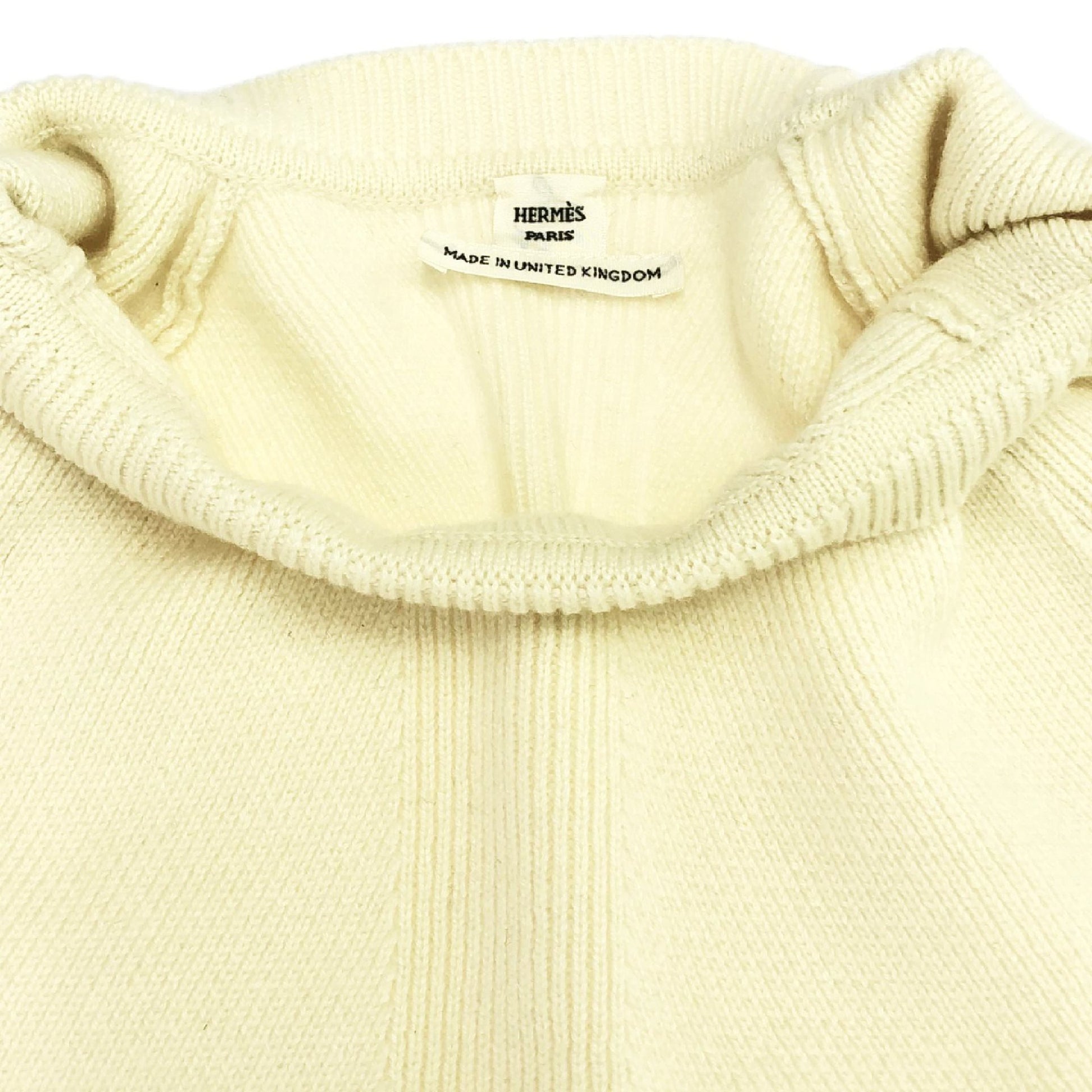 ワンピース ワンピース カシミヤ ホワイト エルメス ワンピース HERMES