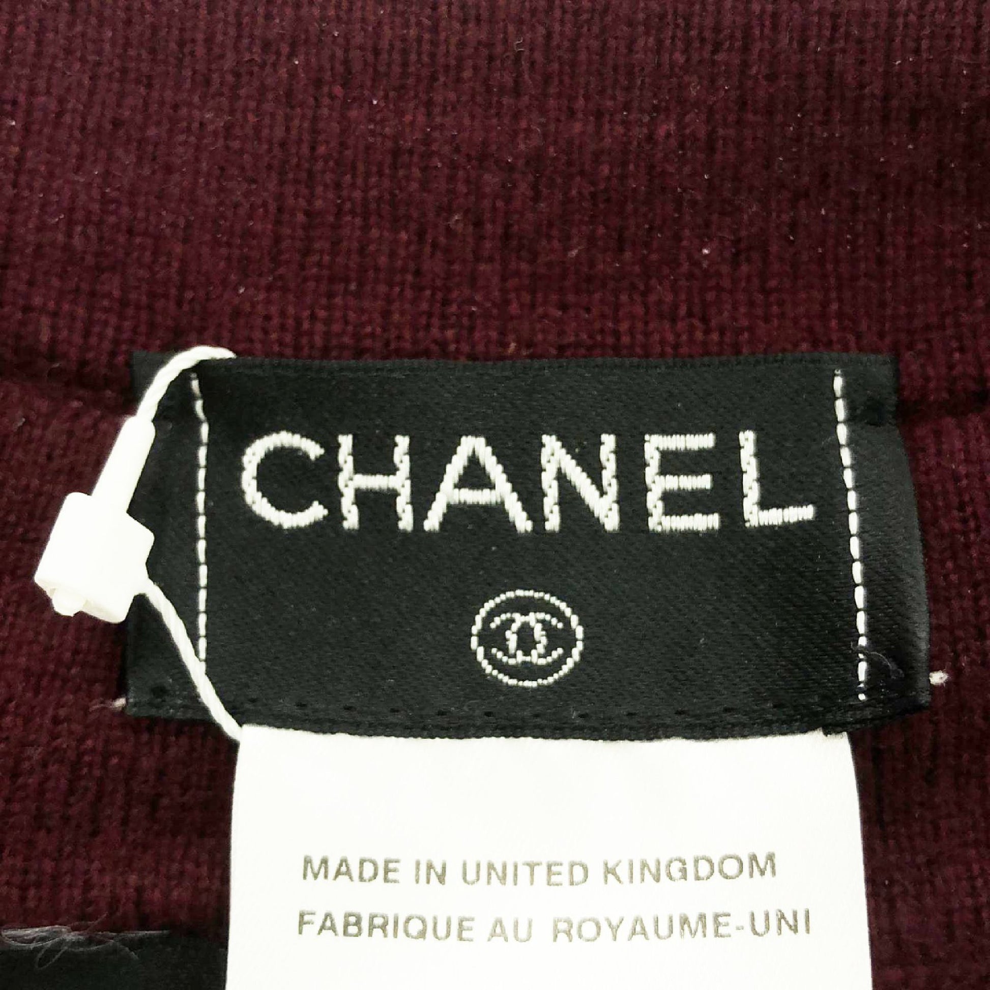 ニットセット アンサンブル カシミヤ ボルドー シャネル トップス CHANEL
