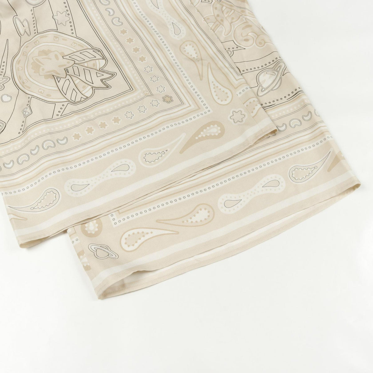 エルメス Candy Libris Bandana パンツ ベージュ系 シルク ボトムス HERMES
