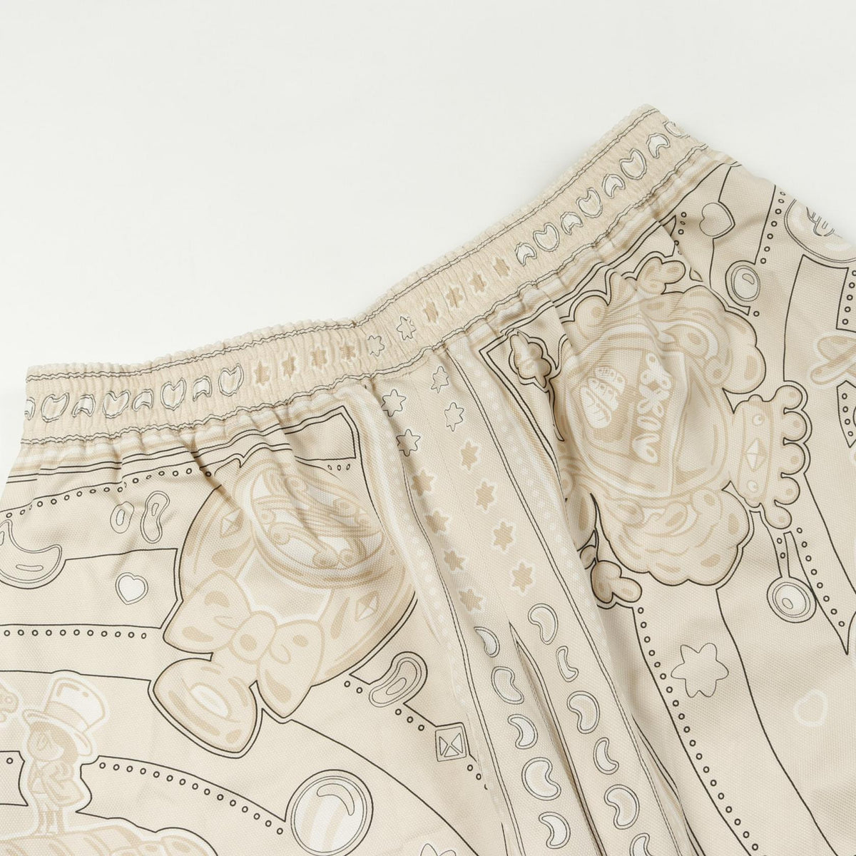 エルメス Candy Libris Bandana パンツ ベージュ系 シルク ボトムス HERMES