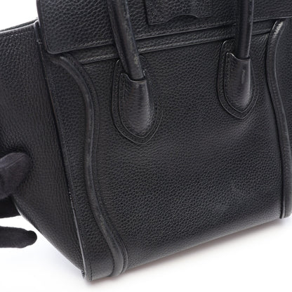 ラゲージ ナノショッパー ハンドバッグ レザー ブラック 2WAY セリーヌ バッグ CELINE