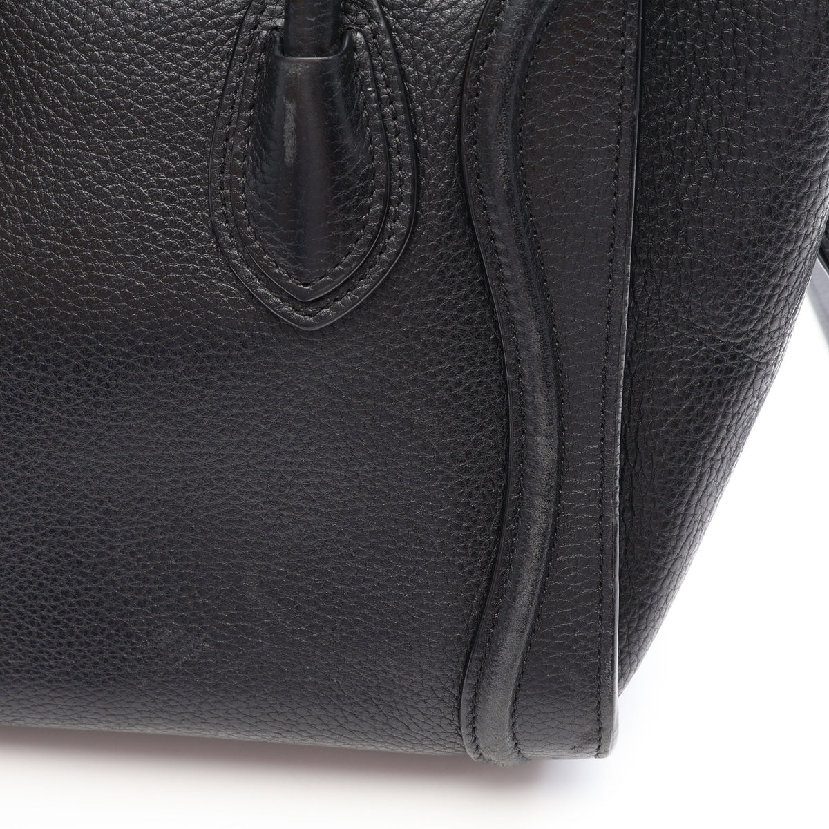 ラゲージ ナノショッパー ハンドバッグ レザー ブラック 2WAY セリーヌ バッグ CELINE