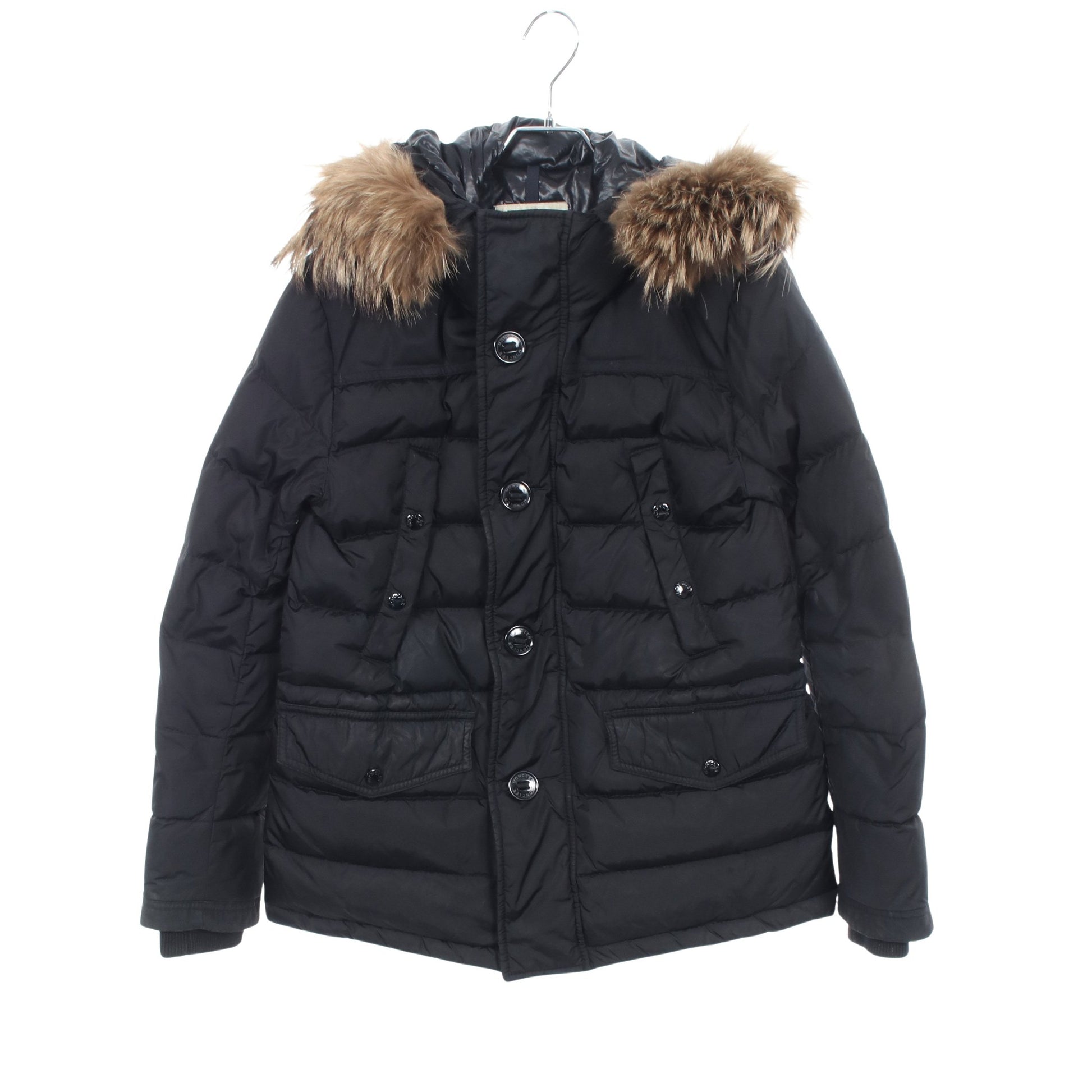CHARENTE ダウンジャケット ナイロン ブラック フード付き モンクレール アウター MONCLER