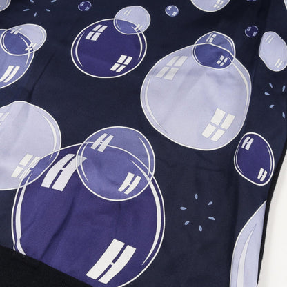 エルメス ツイルレーヌ bal de bulles ニット ネイビー系 シルク