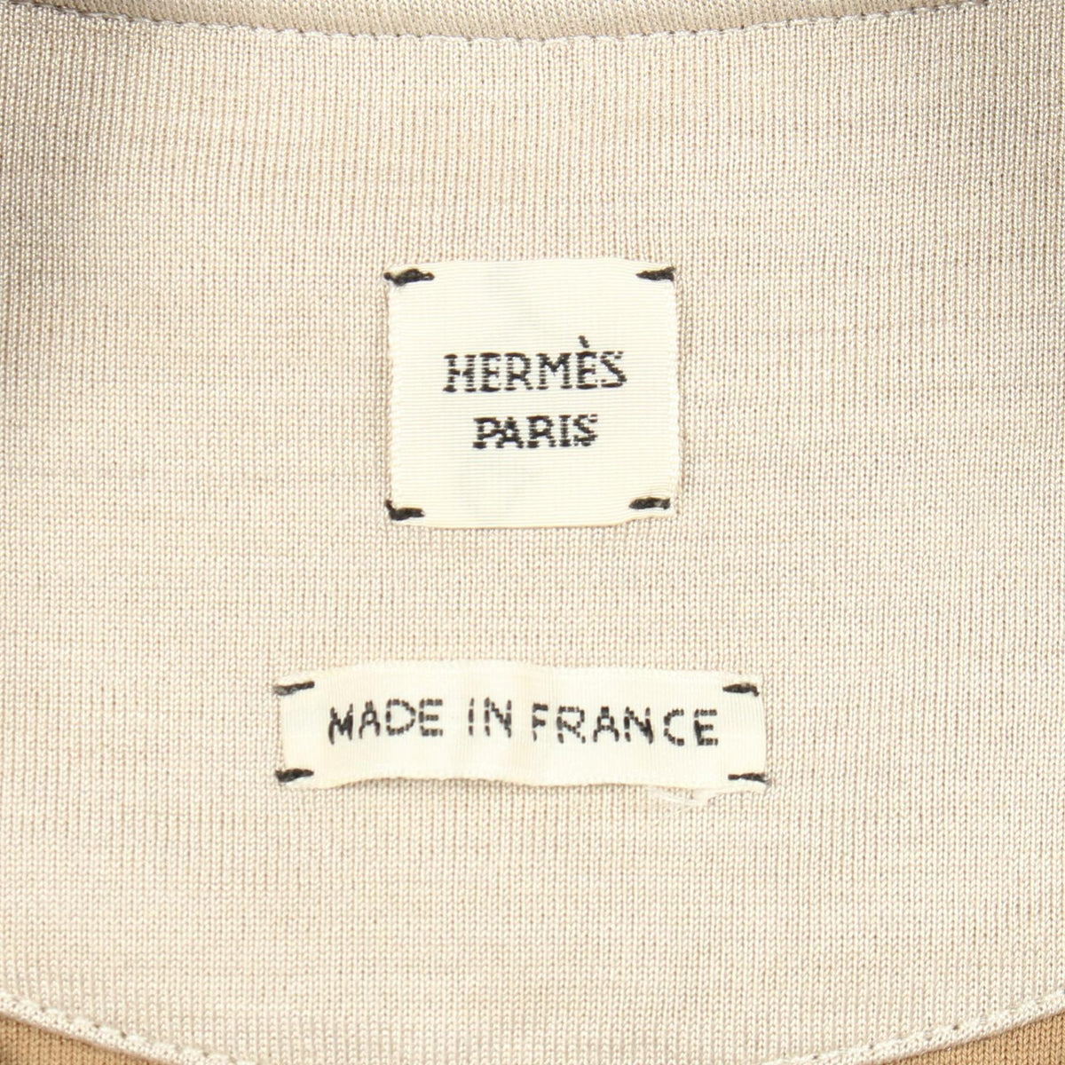 エルメス セリエワッペン 長袖Tシャツ ベージュ系 シルク