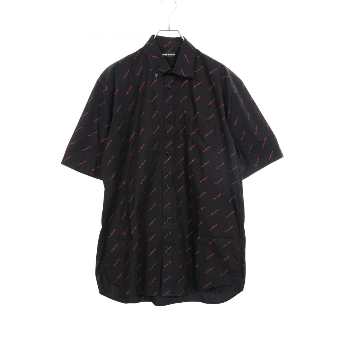 バレンシアガ ロゴ総柄 半袖 その他トップス ブラック系 レッド系 トップス BALENCIAGA