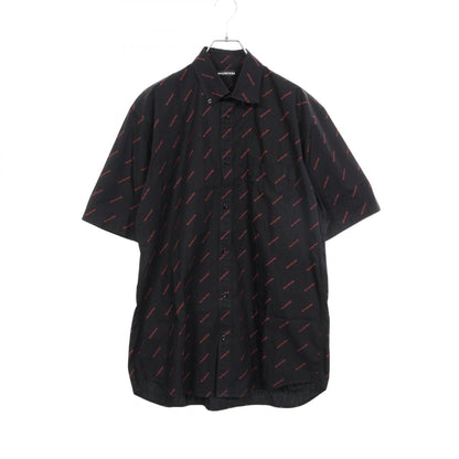バレンシアガ ロゴ総柄 半袖 その他トップス ブラック系 レッド系 トップス BALENCIAGA