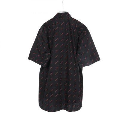 バレンシアガ ロゴ総柄 半袖 その他トップス ブラック系 レッド系 トップス BALENCIAGA