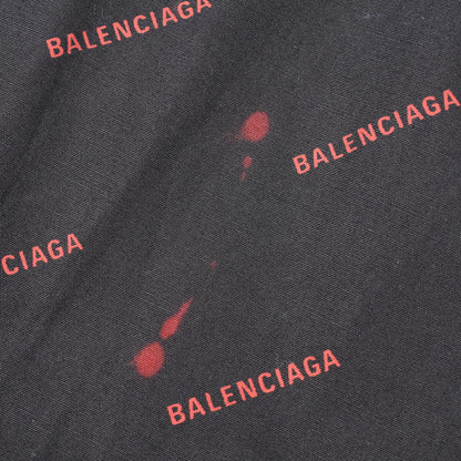 バレンシアガ ロゴ総柄 半袖 その他トップス ブラック系 レッド系 トップス BALENCIAGA