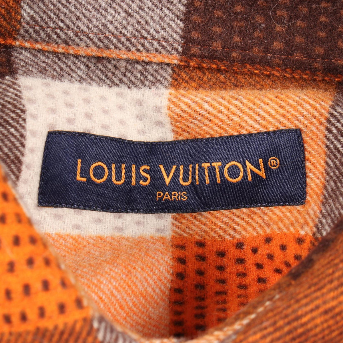 ルイ・ヴィトン チェック 長袖 その他トップス オレンジ系 ブラウン系 オレンジ トップス LOUIS VUITTON