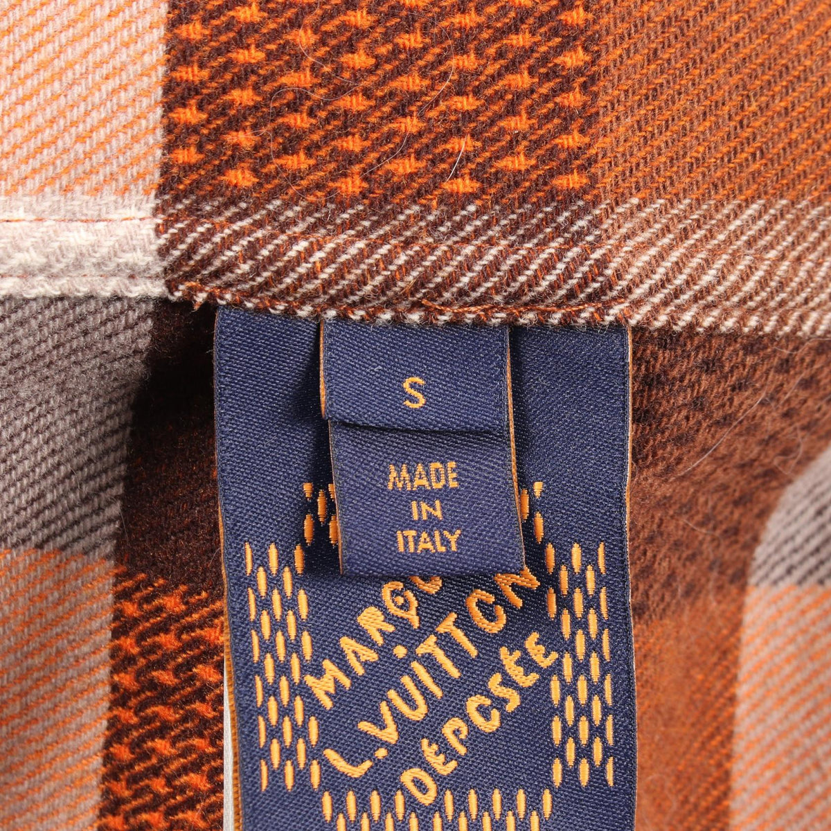 ルイ・ヴィトン チェック 長袖 その他トップス オレンジ系 ブラウン系 オレンジ トップス LOUIS VUITTON