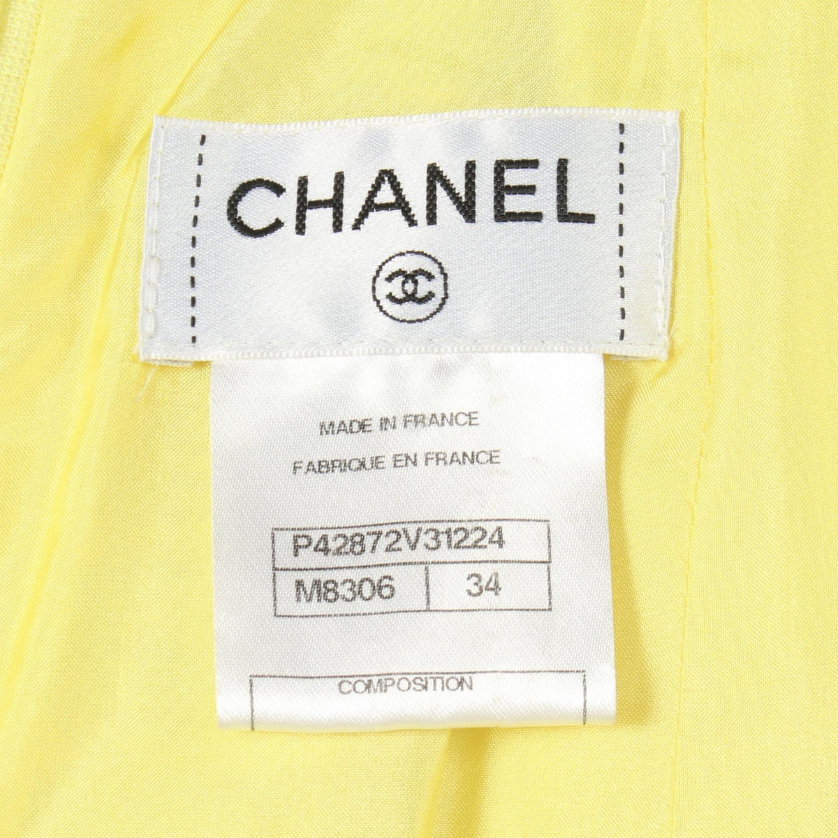 シャネル ココマークボタン ツイード スカート イエロー系 ボトムス CHANEL
