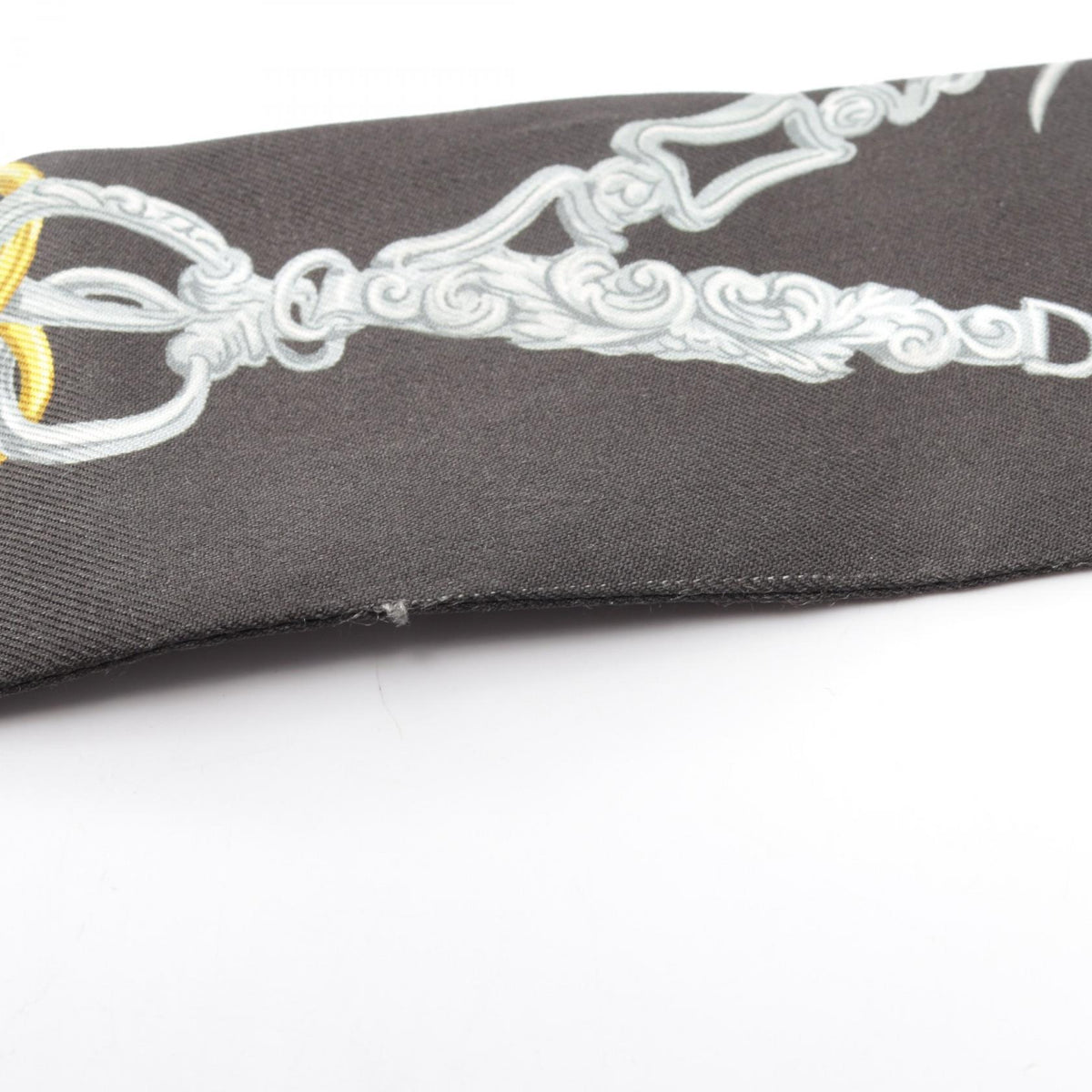 エルメス ツイリー BRIDES de GALA Applique Pique リボン スカーフ ブラック系 マルチカラー シルク 財布・小物 HERMES