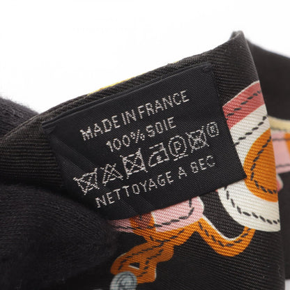 エルメス ツイリー BRIDES de GALA Applique Pique リボン スカーフ ブラック系 マルチカラー シルク 財布・小物 HERMES