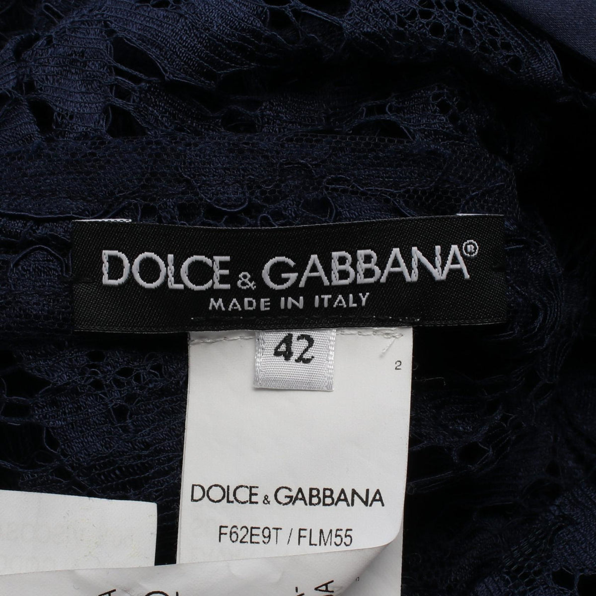 ドルチェアンドガッバーナ 総レース ワンピース ネイビー系 ワンピース DOLCE & GABBANA
