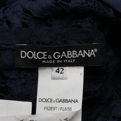 ドルチェアンドガッバーナ 総レース ワンピース ネイビー系 ワンピース DOLCE & GABBANA
