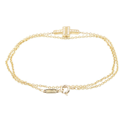 ティファニー T TWO ダブルチェーン ブレスレット ブレスレット ゴールド系 クリア系 アクセサリー TIFFANY＆CO