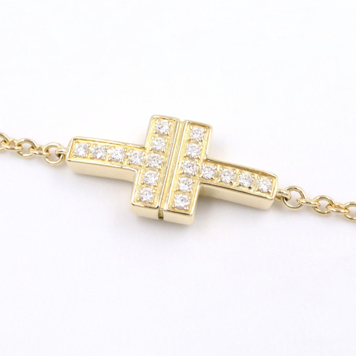 ティファニー T TWO ダブルチェーン ブレスレット ブレスレット ゴールド系 クリア系 アクセサリー TIFFANY＆CO