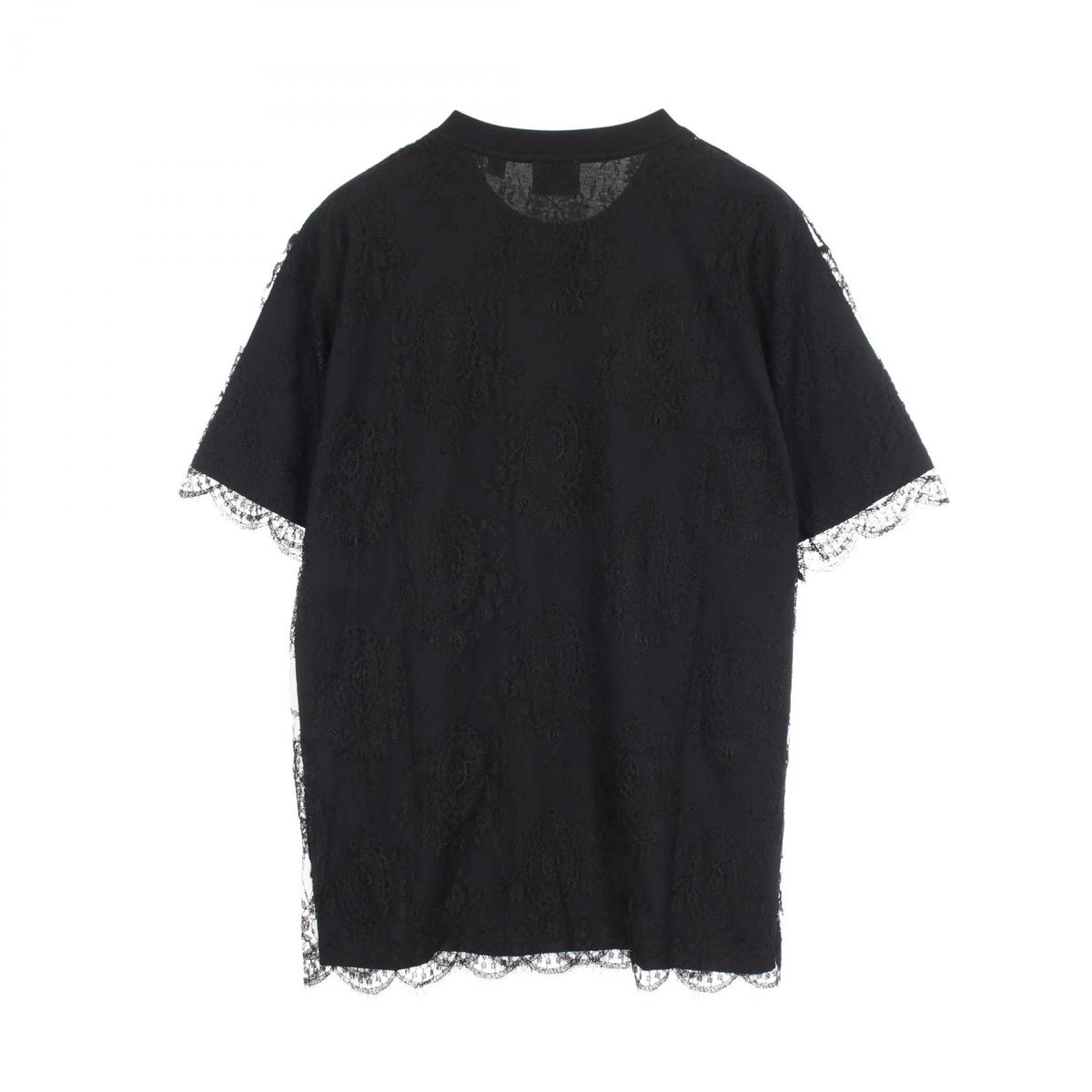 バーバリー 総レース ロゴプリント 半袖Tシャツ ブラック系 トップス BURBERRY
