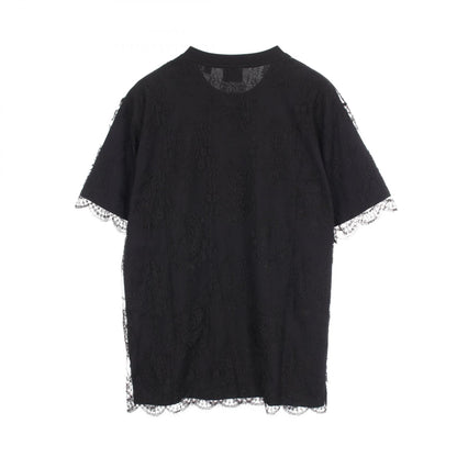 バーバリー 総レース ロゴプリント 半袖Tシャツ ブラック系 トップス BURBERRY