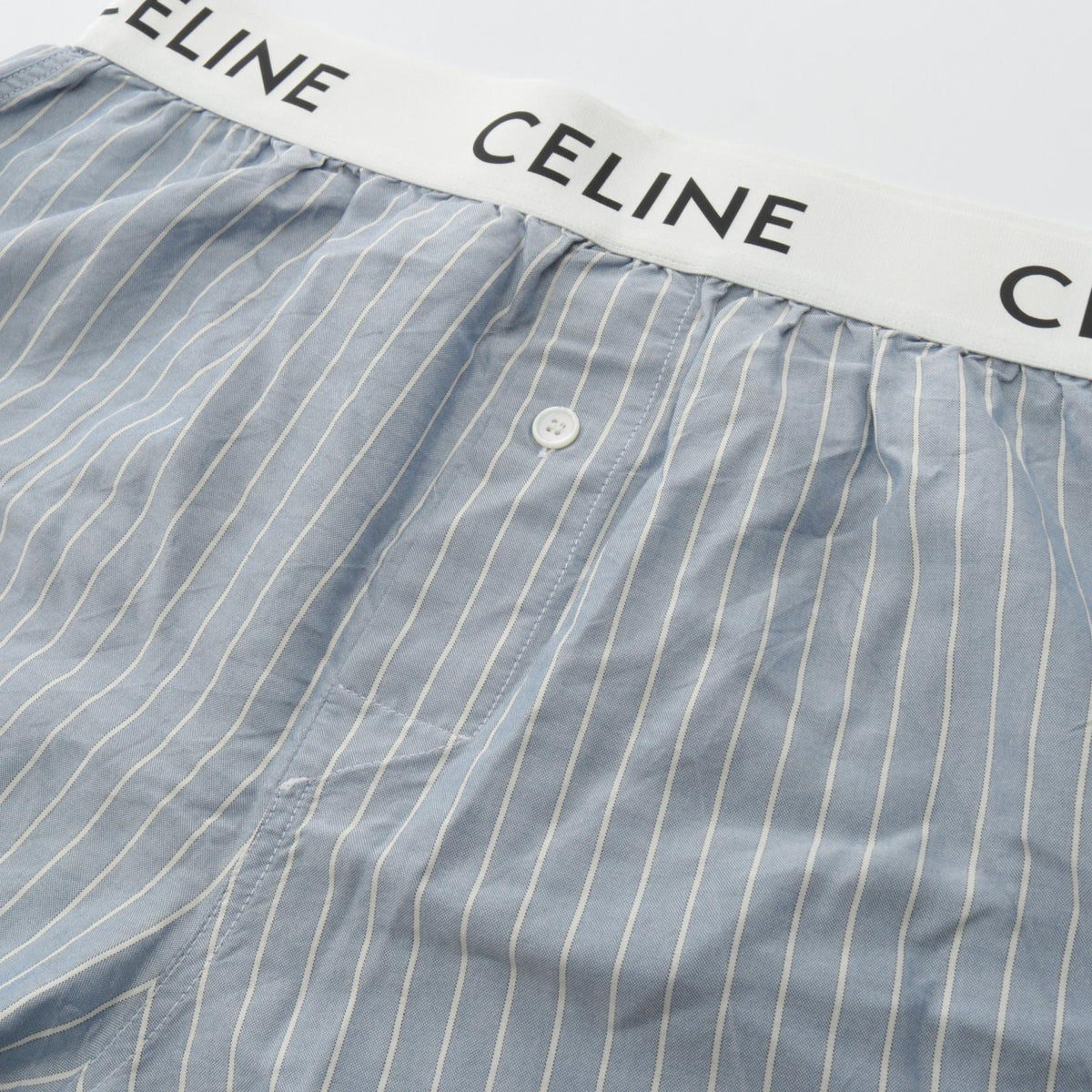 セリーヌ ストライプ パジャマショーツ パンツ ブルー系 ホワイト系 ボトムス CELINE