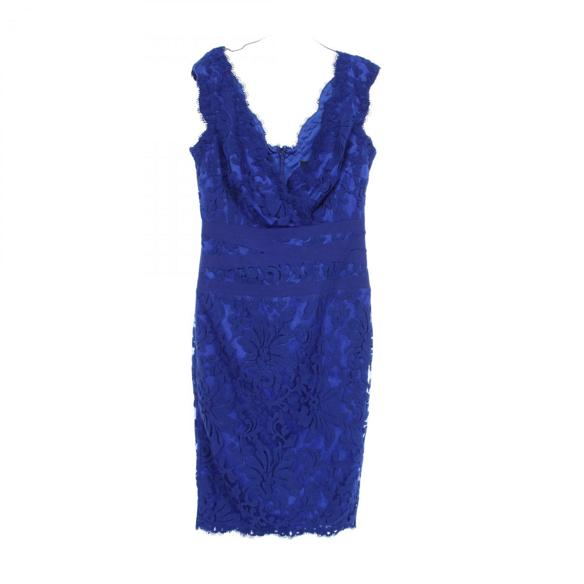 タダシショージ 総レース ノースリーブ ワンピース ブルー系 ワンピース TADASHI SHOJI