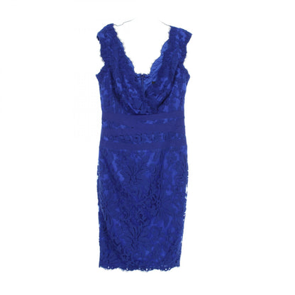 タダシショージ 総レース ノースリーブ ワンピース ブルー系 ワンピース TADASHI SHOJI