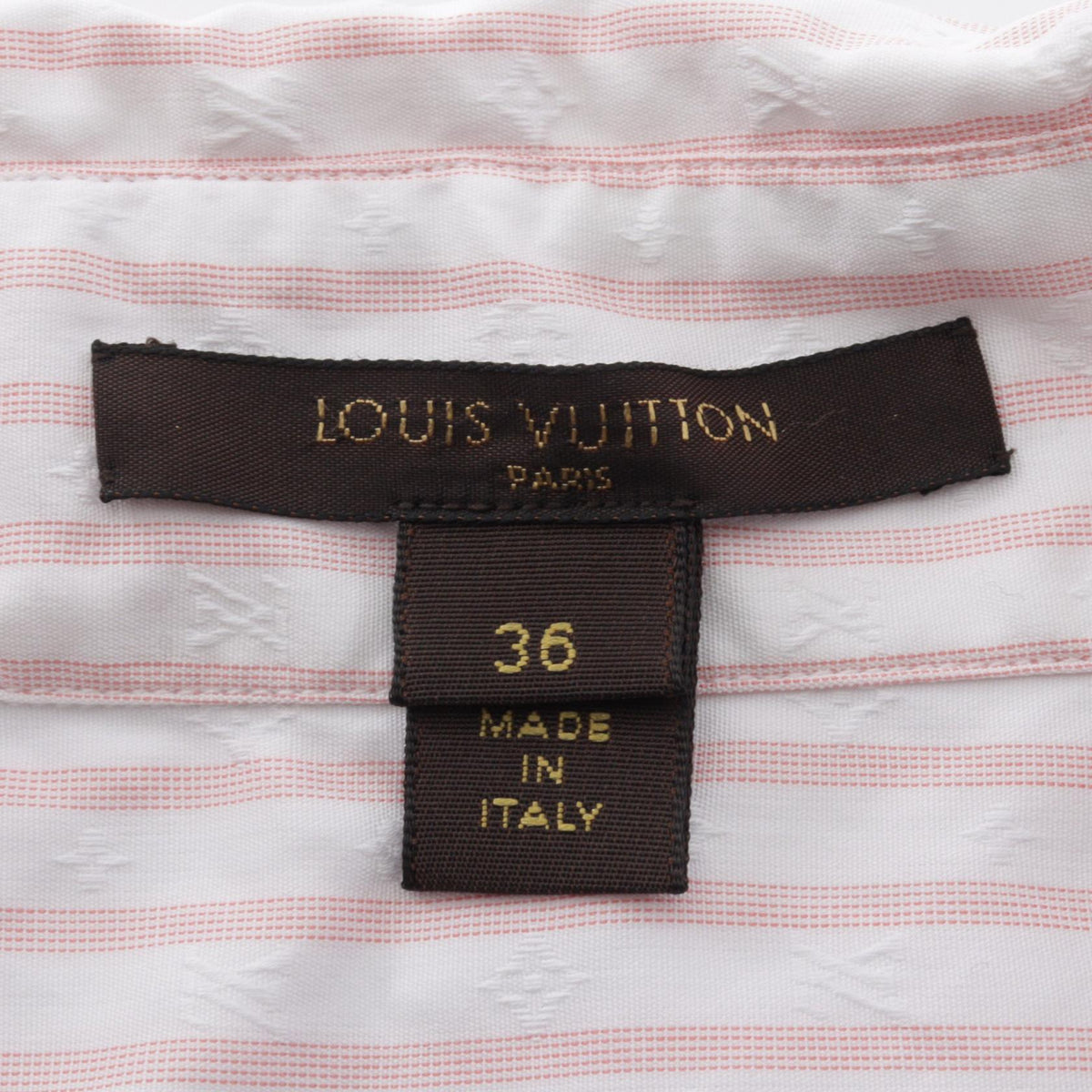 ルイ・ヴィトン ストライプ シャツ ブラウス ホワイト系 ピンク系 ピンク トップス LOUIS VUITTON