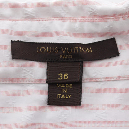 ルイ・ヴィトン ストライプ シャツ ブラウス ホワイト系 ピンク系 ピンク トップス LOUIS VUITTON