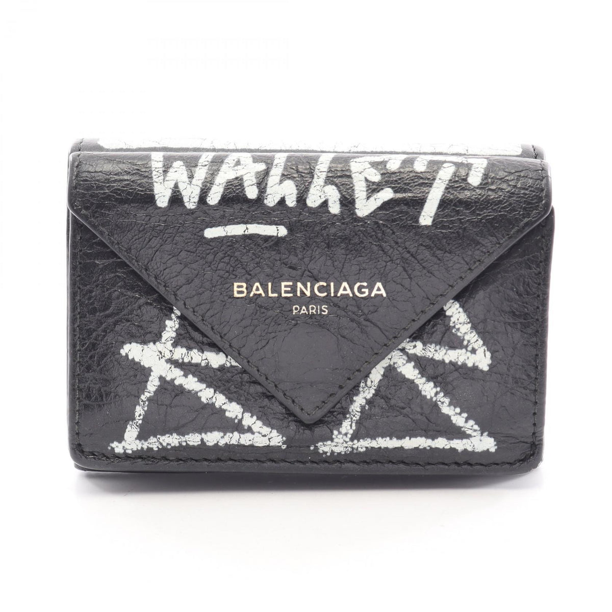 バレンシアガ ペーパーミニウォレット 三つ折り財布 ブラック系 ホワイト系 財布・小物 BALENCIAGA