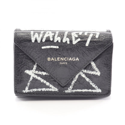 バレンシアガ ペーパーミニウォレット 三つ折り財布 ブラック系 ホワイト系 財布・小物 BALENCIAGA