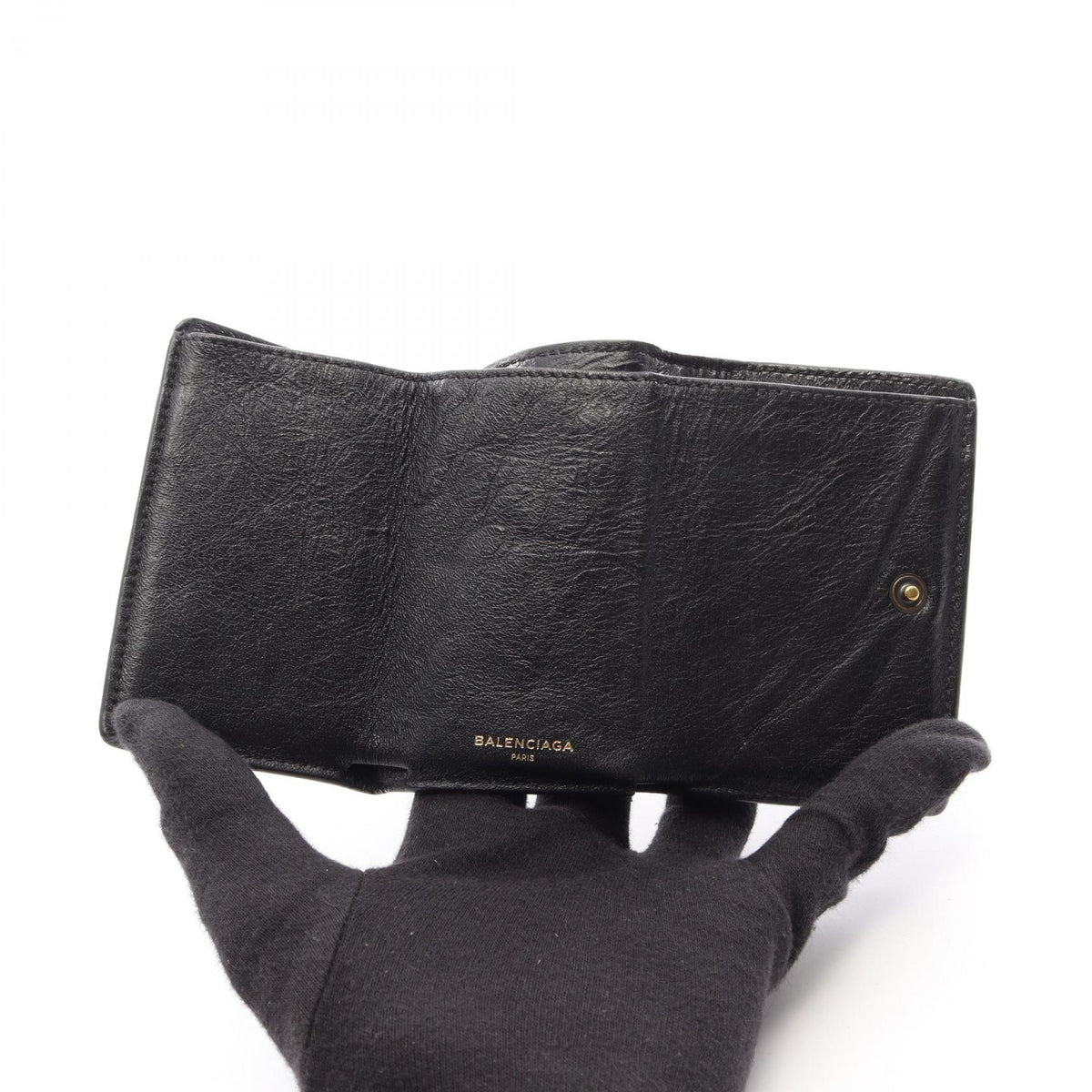 バレンシアガ ペーパーミニウォレット 三つ折り財布 ブラック系 ホワイト系 財布・小物 BALENCIAGA