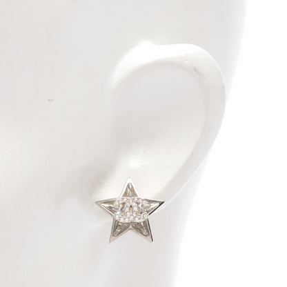 シャネル スター ココマーク C23S ピアス シルバー系 クリア系 アクセサリー CHANEL