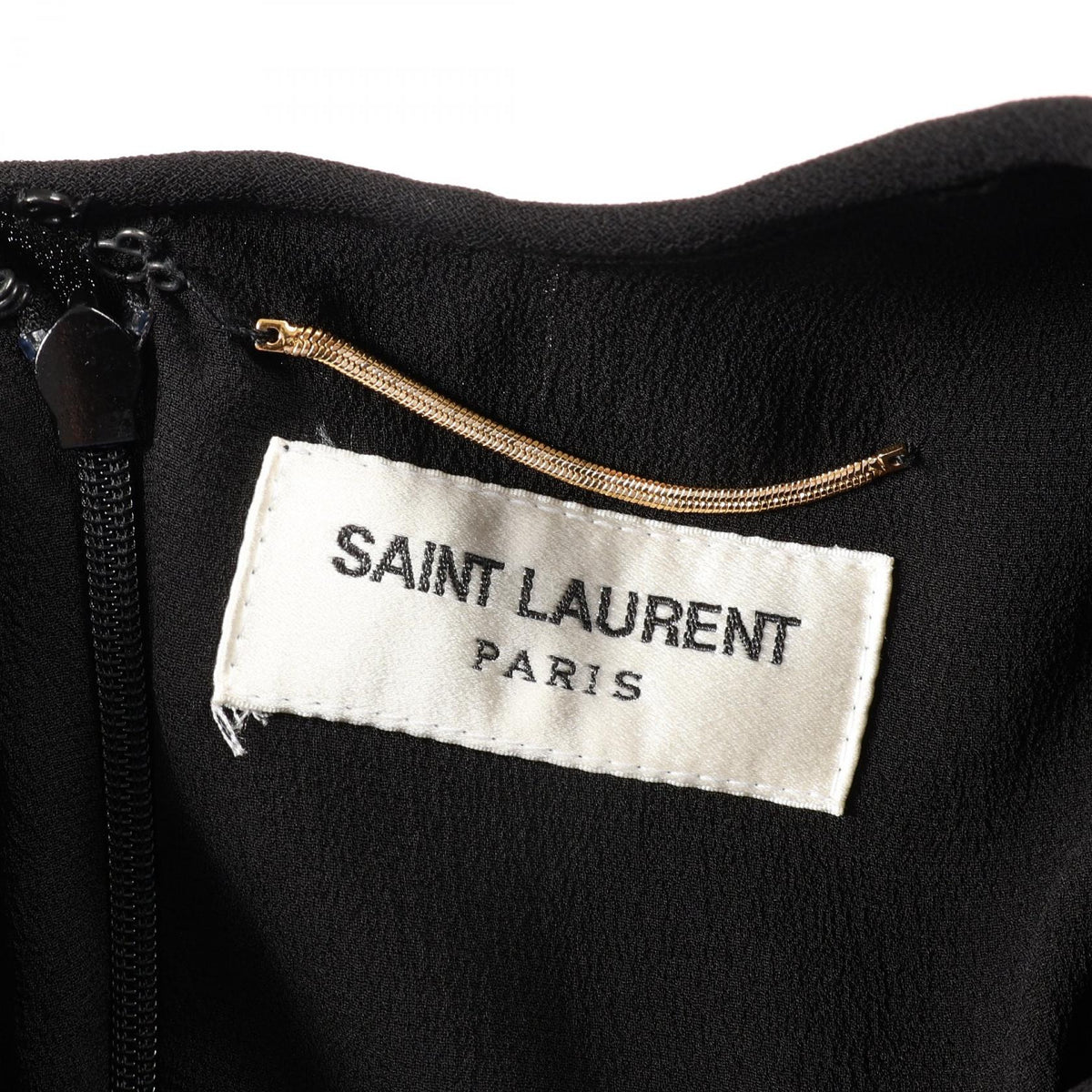 サンローランパリ プリーツ 半袖 ワンピース ブラック系 ワンピース SAINT LAURENT PARIS